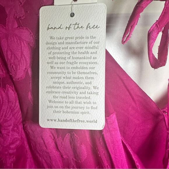 Band of the Free Size S Pink Kiss Me Peplum Tiered Mini Dress Date Night Resort - Picture 10 of 13